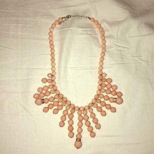 Pink beaded statement necklace